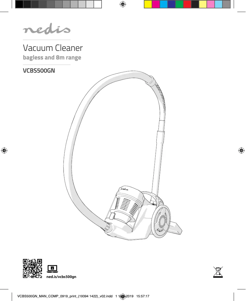 Page 1 of the manual User Manual Nedis VCBS500GN