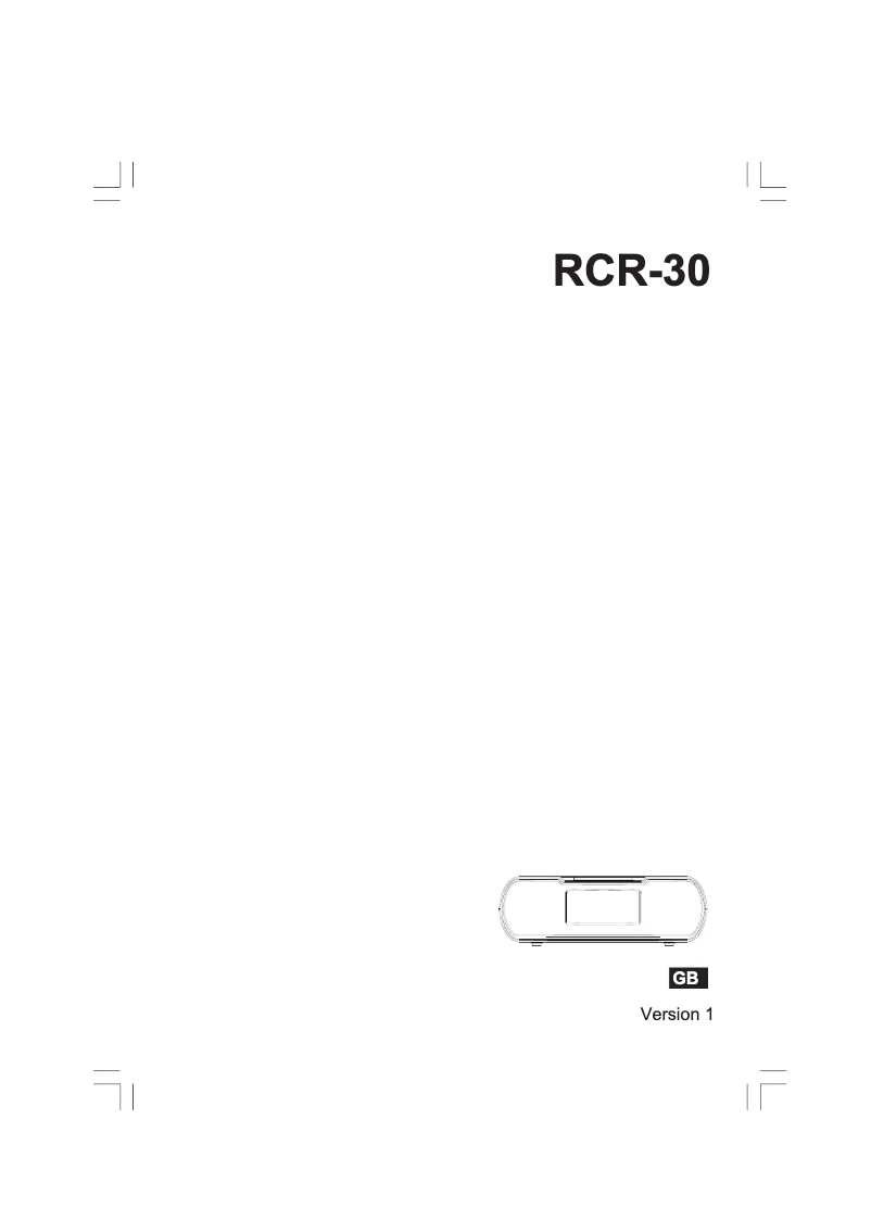 Página 1 del manual Manual de usuario Sangean RCR-30