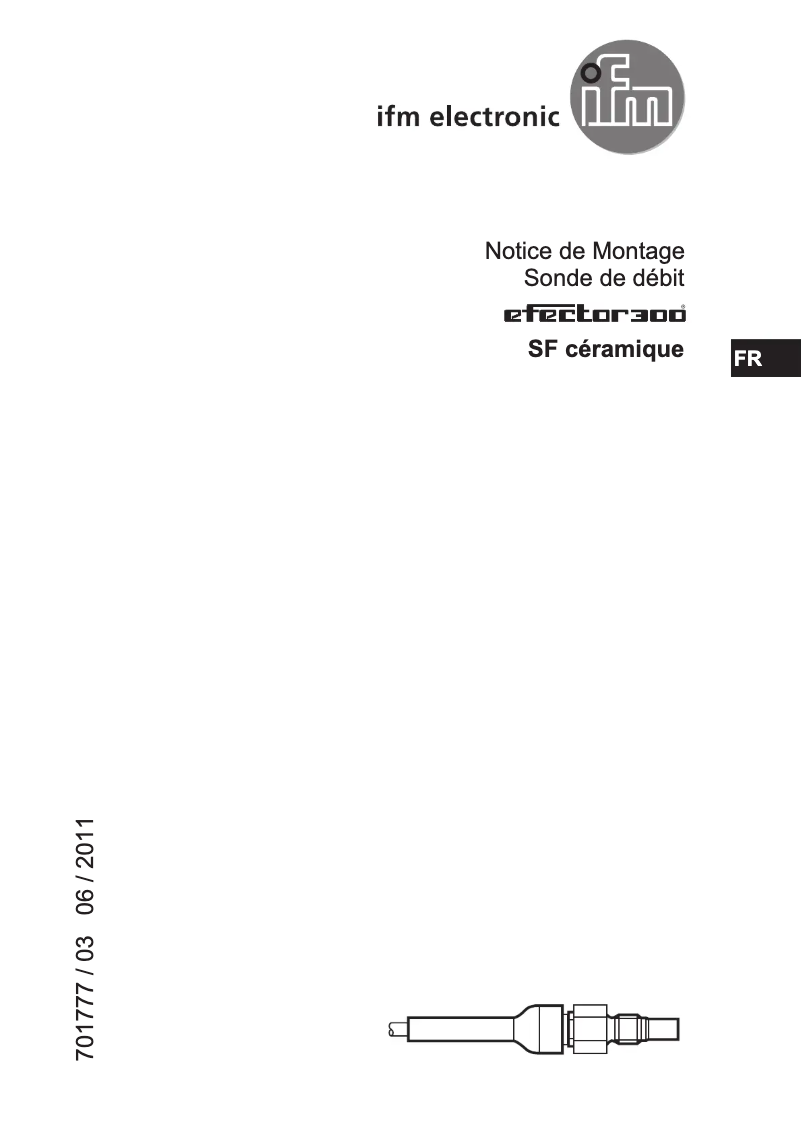 Page 1 de la notice Manuel utilisateur IFM SF0540