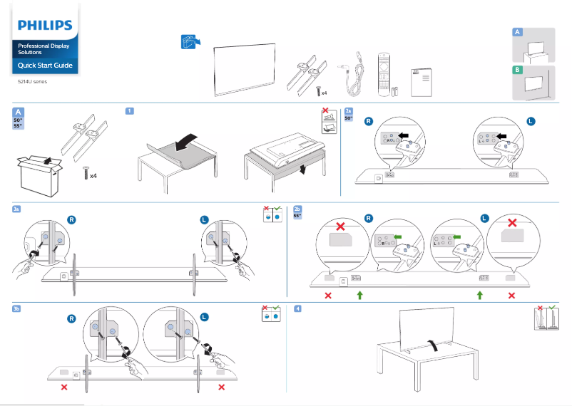 Page 1 de la notice Guide de démarrage rapide Philips 50HFL5214U