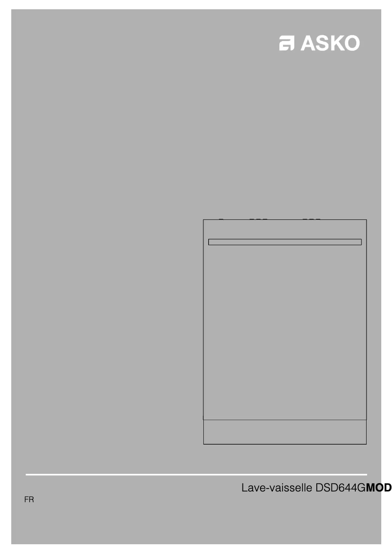 Page 1 de la notice Manuel utilisateur Asko DSD644G
