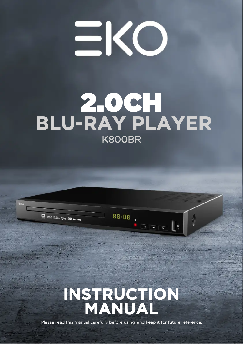 Page 1 de la notice Manuel utilisateur EKO K800BR