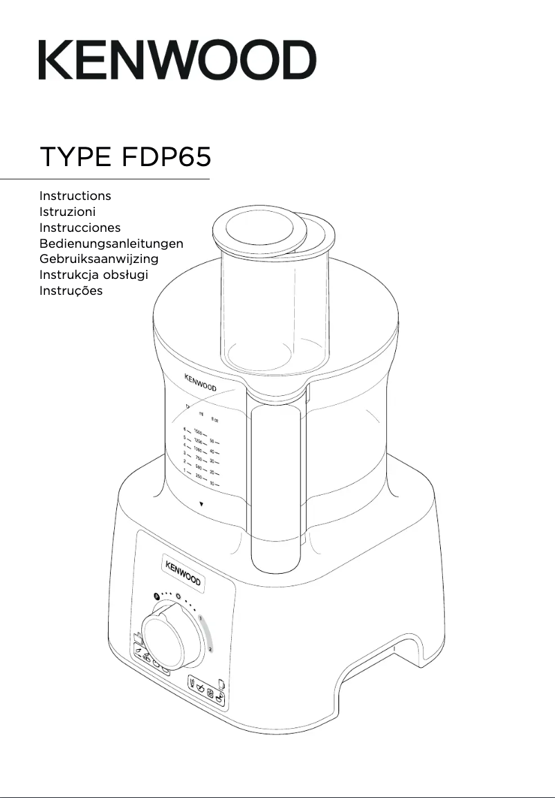 Page n°1 - Manuel utilisateur Kenwood MultiPro Express FDP65