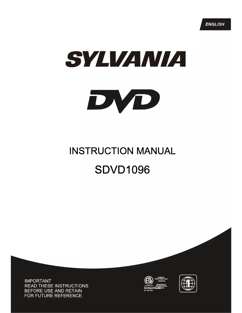 Page n°1 - Manuel utilisateur Sylvania SDVD1096