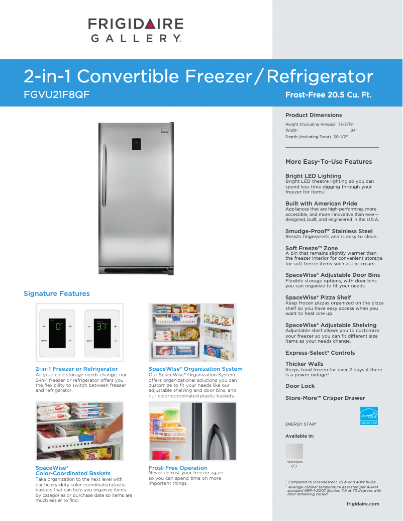 Image de la première page du manuel de l'appareil FGVU21F8Q