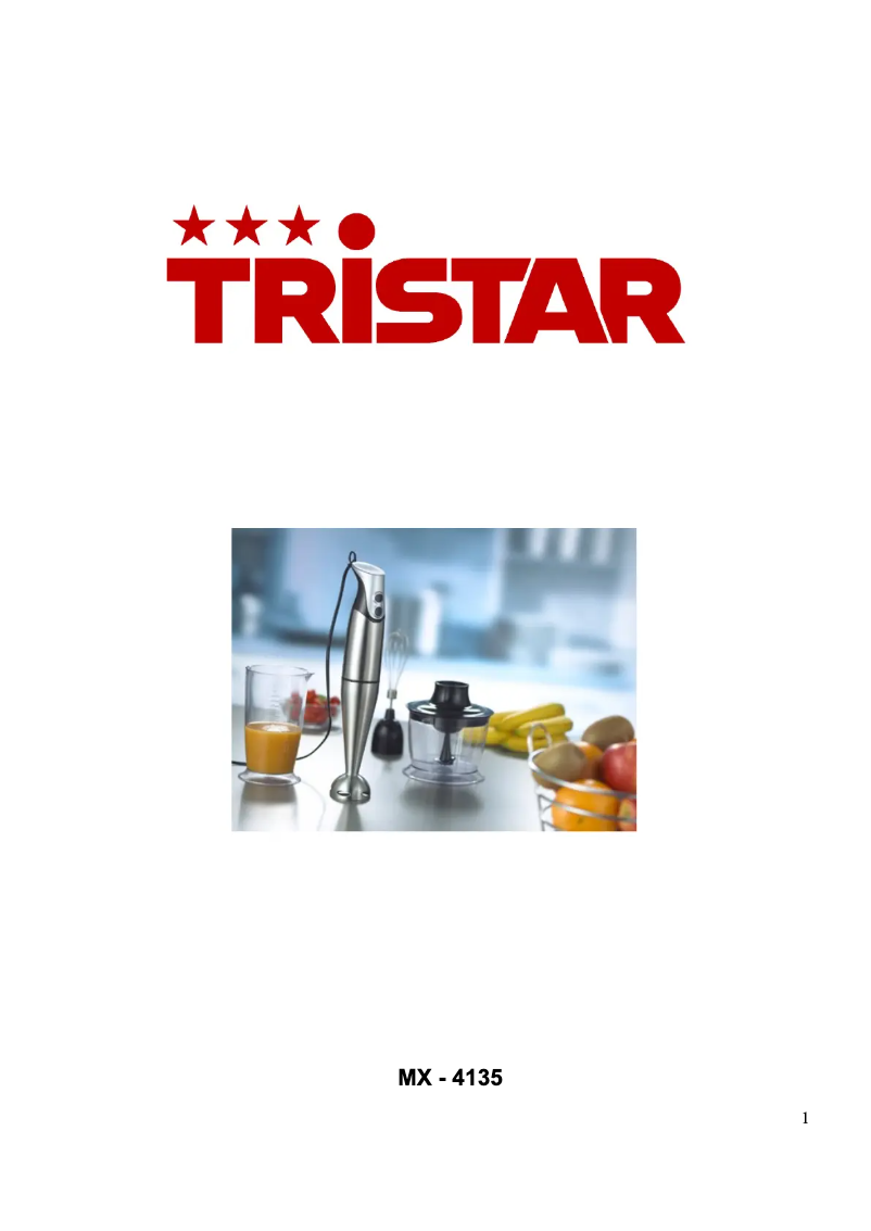 Image de la première page du manuel de l'appareil MX-4135