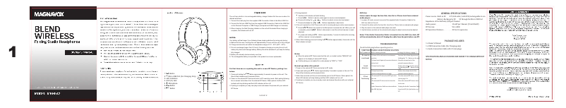Page 1 de la notice Manuel utilisateur Magnavox MBH542