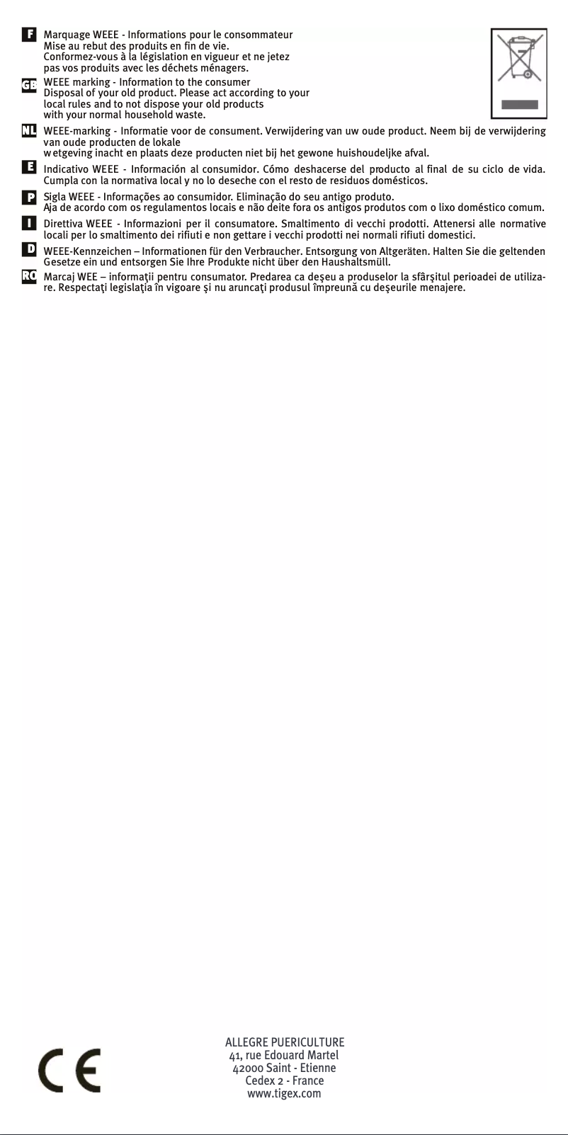 Page n°1 - Manuel utilisateur Tigex Chauffe