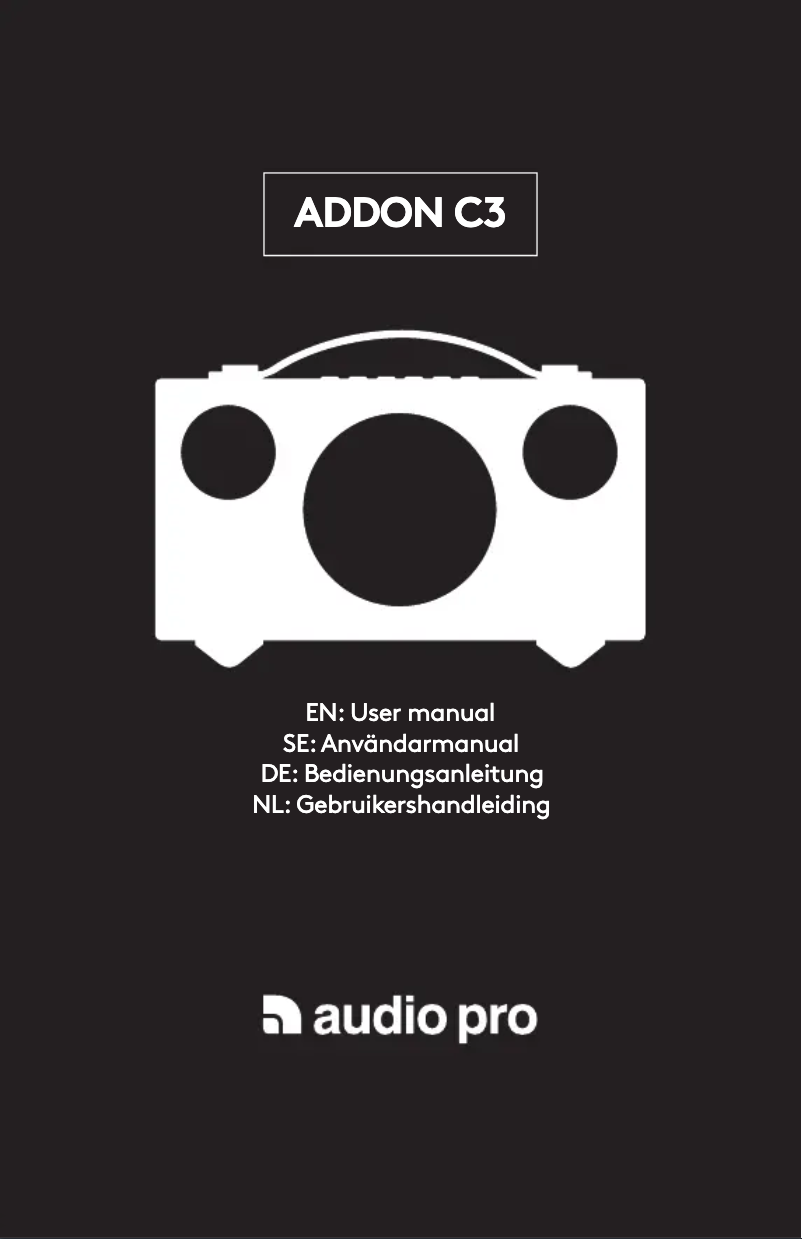 Página 1 del manual Manual de usuario Audio Pro Addon C3