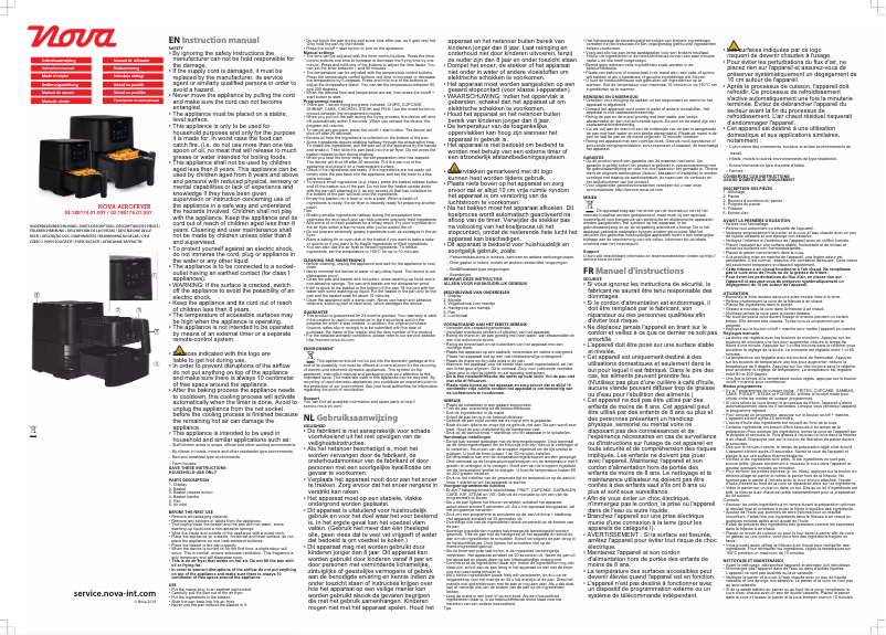 Page n°1 - Manuel utilisateur Nova Aerofryer 180176