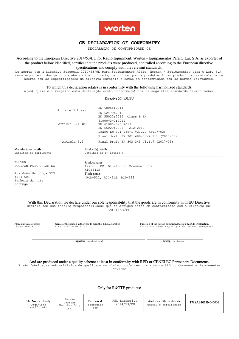 Página 1 del manual Manual de usuario Kunft KTCB5415
