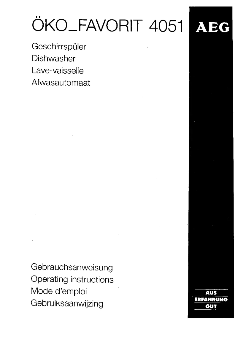 Image de la première page du manuel de l'appareil Favorit 4051