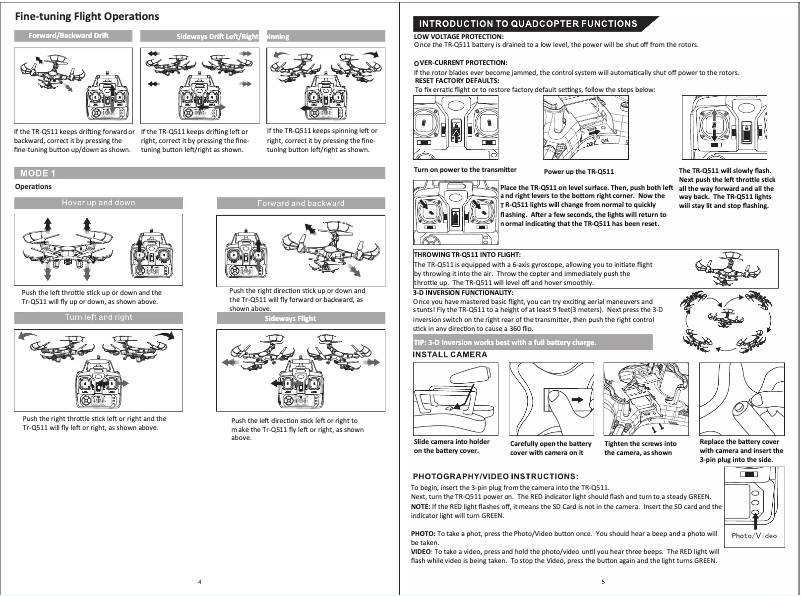 Image de la première page du manuel de l'appareil TR-Q511