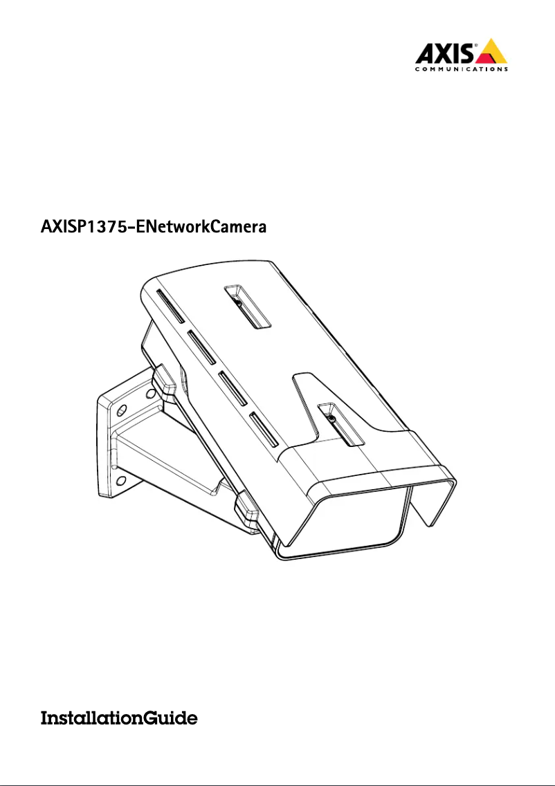Page n°1 - Guide d'installation Axis P1375