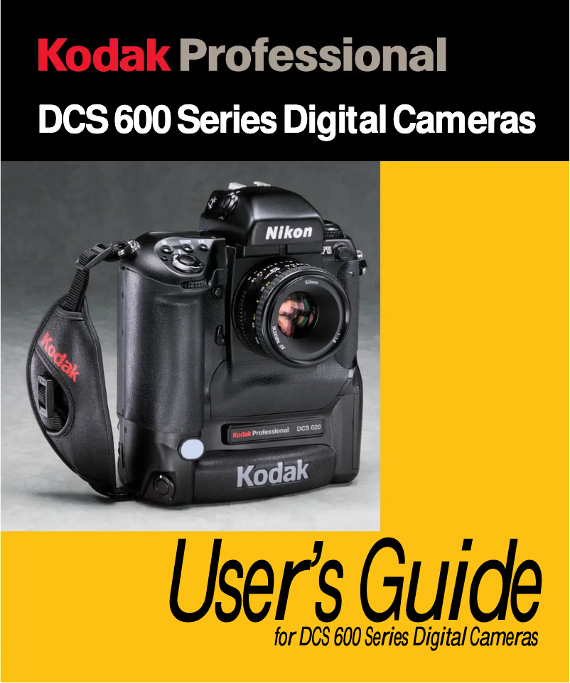 Page 1 de la notice Manuel utilisateur Kodak Professional DCS600