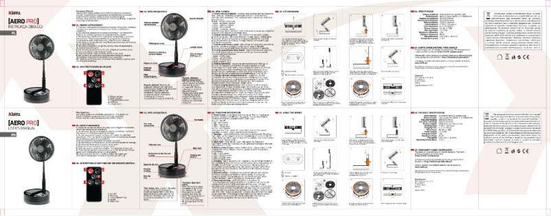 Page 1 de la notice Manuel utilisateur Xblitz Aero Pro