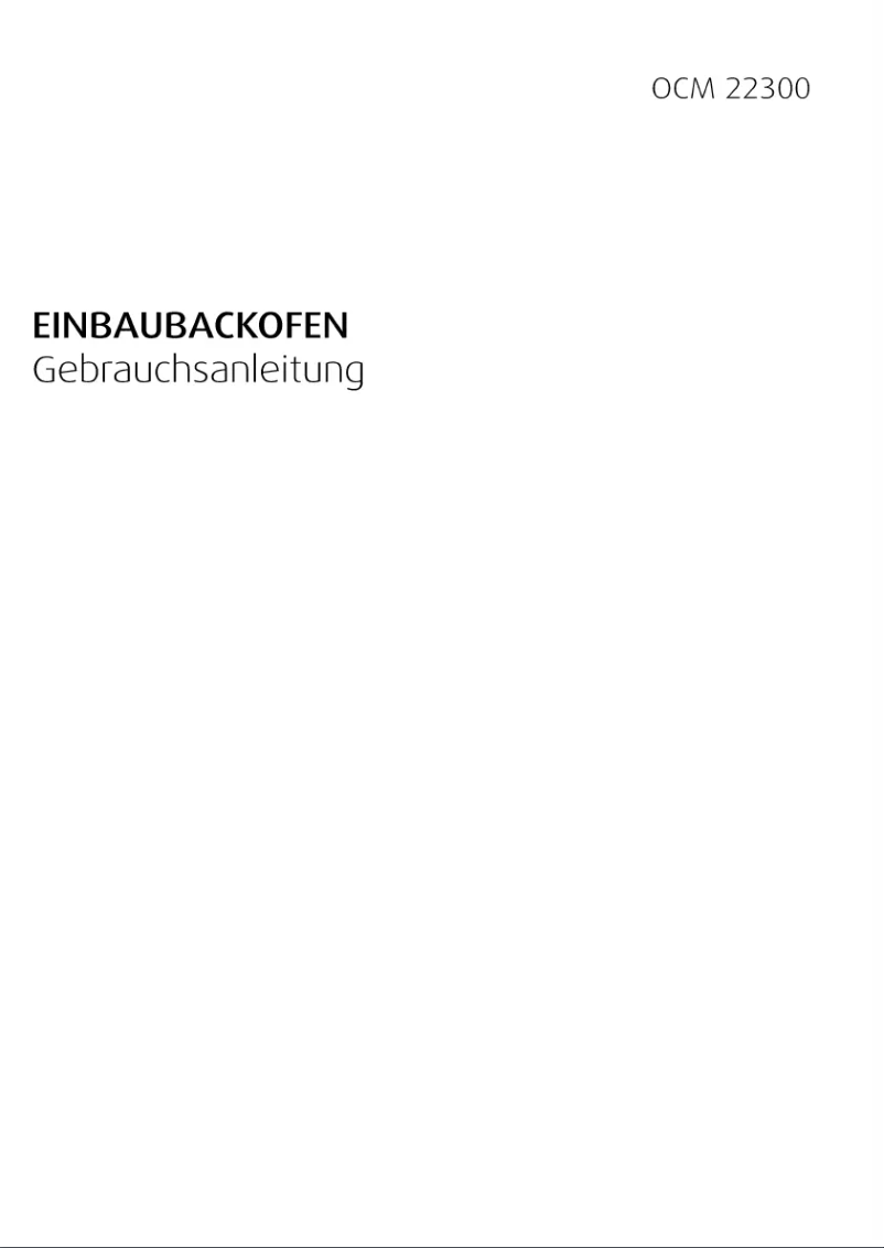 Image de la première page du manuel de l'appareil OCM 22300X