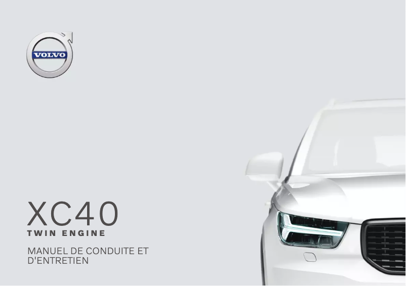 Image de la première page du manuel de l'appareil XC40 Twin Engine (2019)