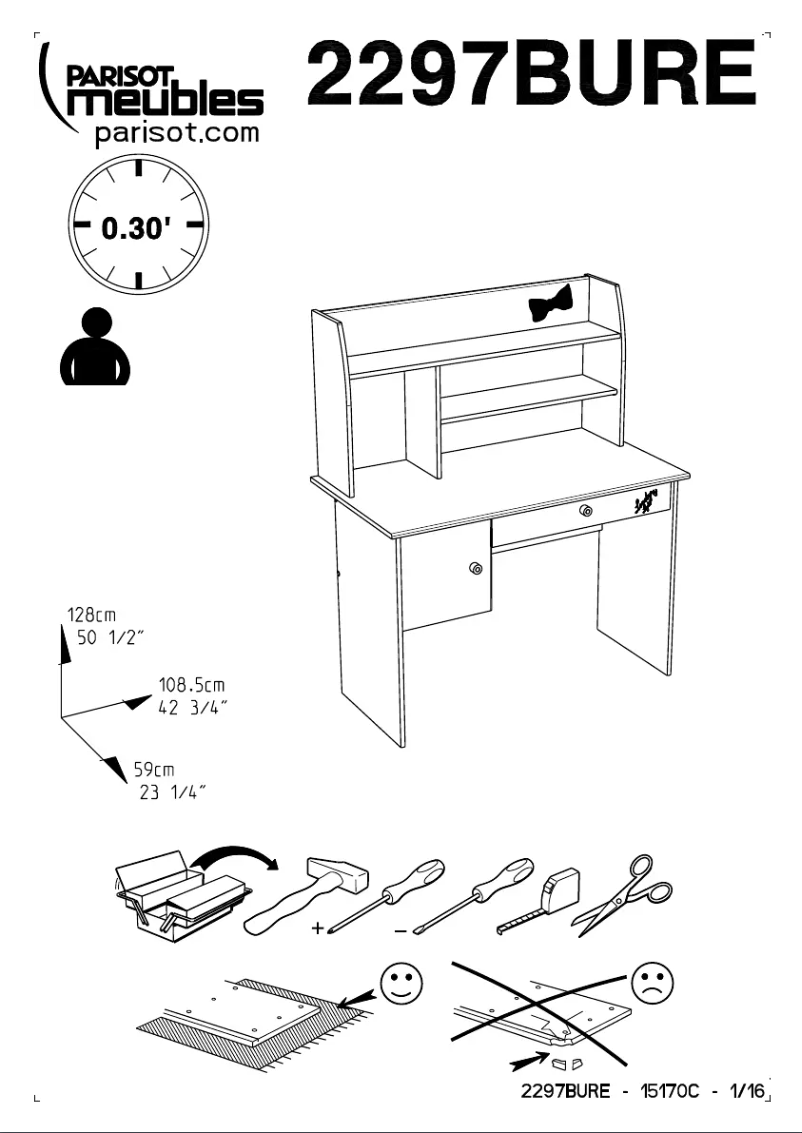 Page 1 de la notice Manuel utilisateur Parisot Lovely Light 2297BURE