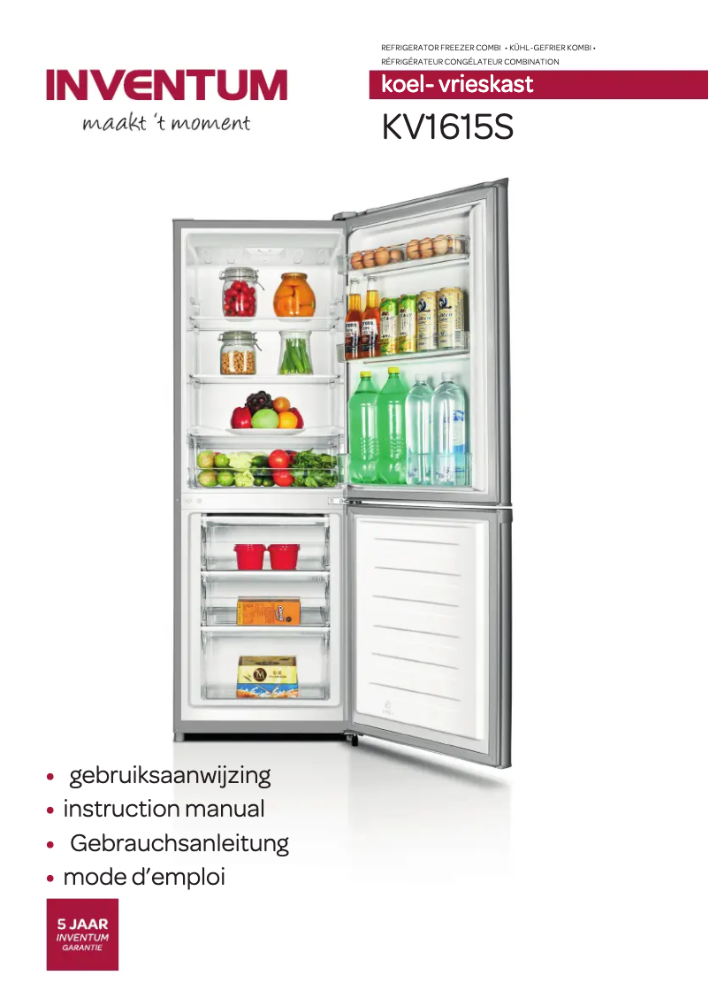 Page n°1 - Manuel utilisateur Inventum KV1615S