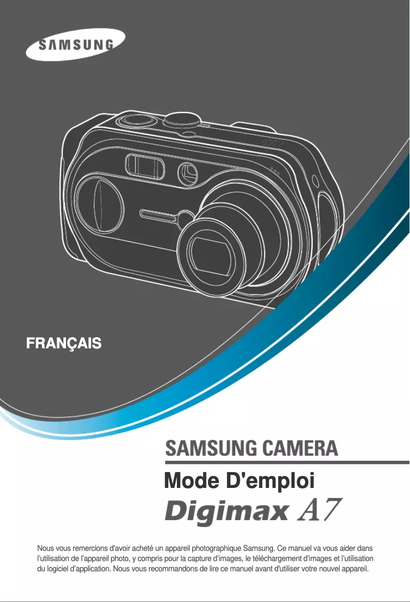 Image de la première page du manuel de l'appareil Digimax A7