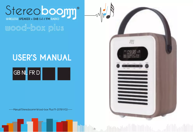 Image de la première page du manuel de l'appareil Woodbox PLUS
