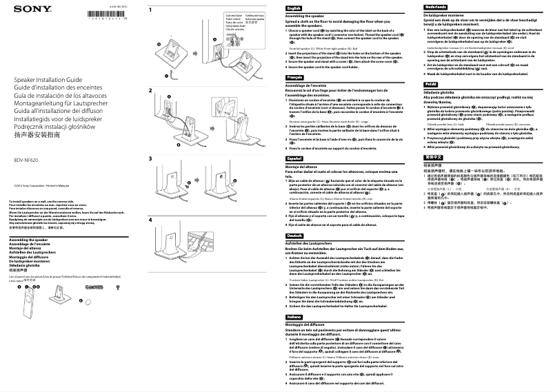 Imagen de la primera página del manual del dispositivo BDV-NF620
