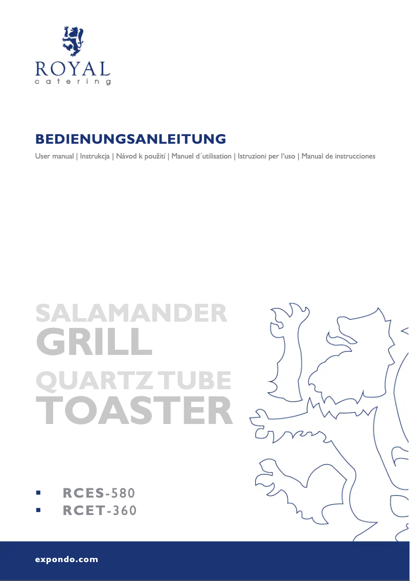 Page 1 de la notice Manuel utilisateur Royal Catering RCET-360H