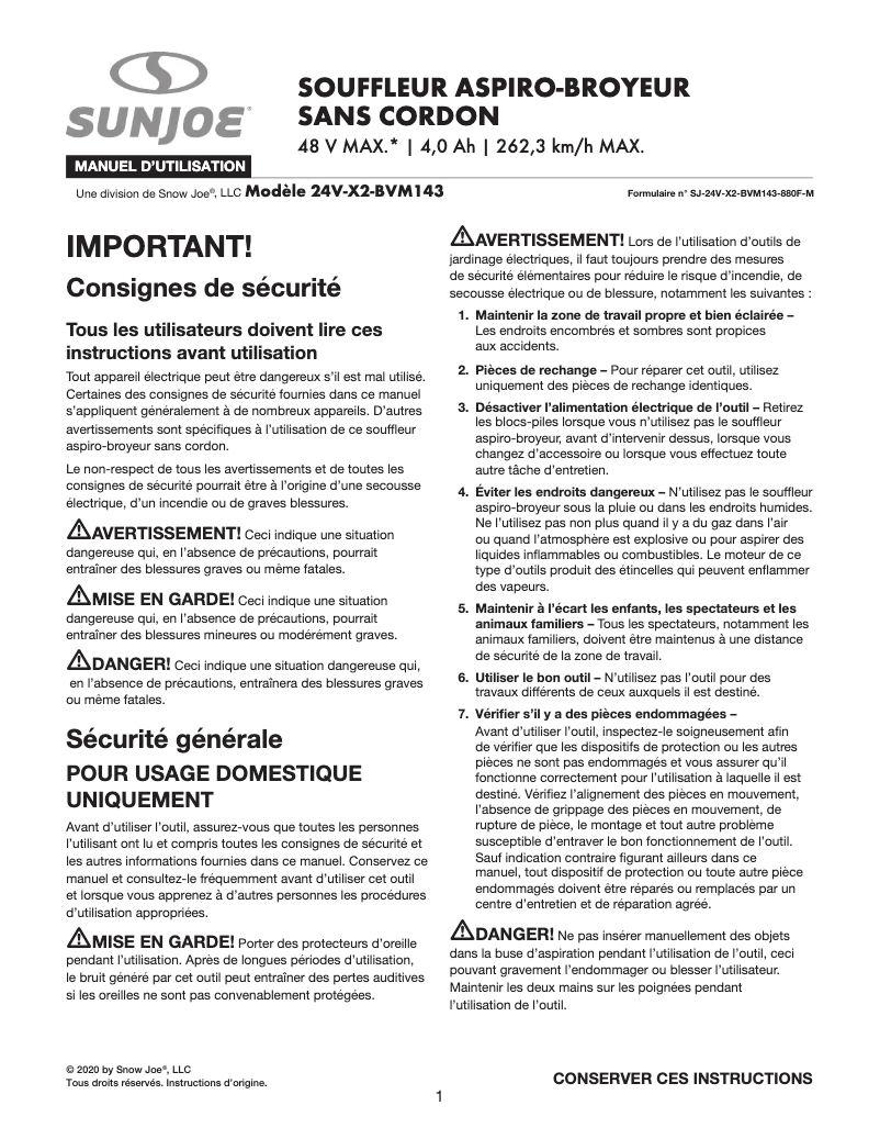 Image de la première page du manuel de l'appareil BDL-A0197
