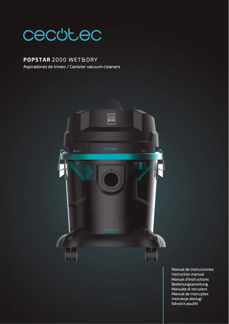 Image de la première page du manuel de l'appareil Conga Popstar 2000 Wet&Dry