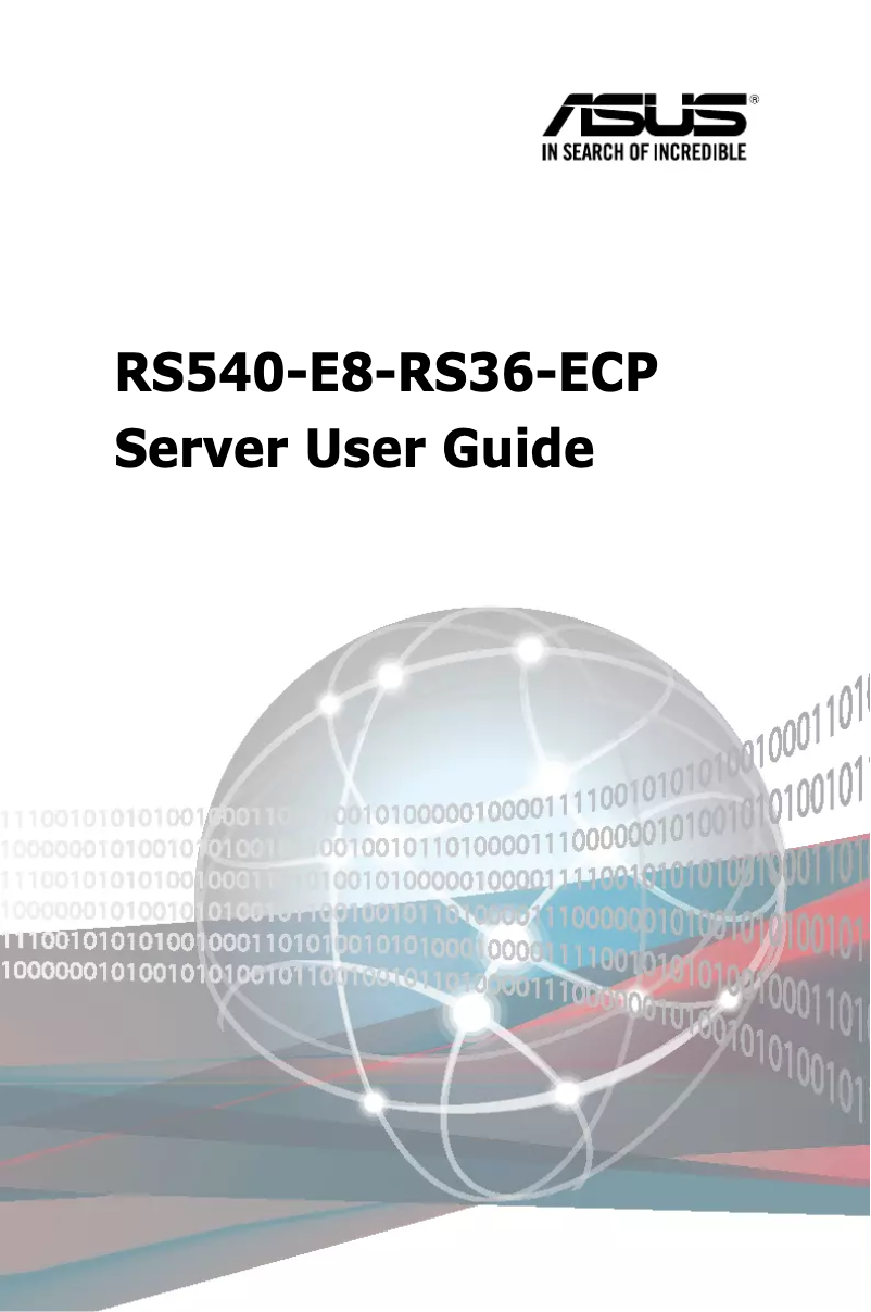 Page n°1 - Manuel utilisateur Asus RS540-E8-RS36-ECP