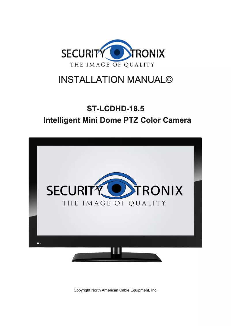 Page n°1 - Manuel utilisateur Security Tronix ST-LEDHD-18.5