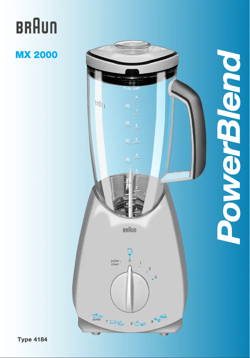 Page n°1 - Manuel utilisateur Braun MX2050 PowerBlend