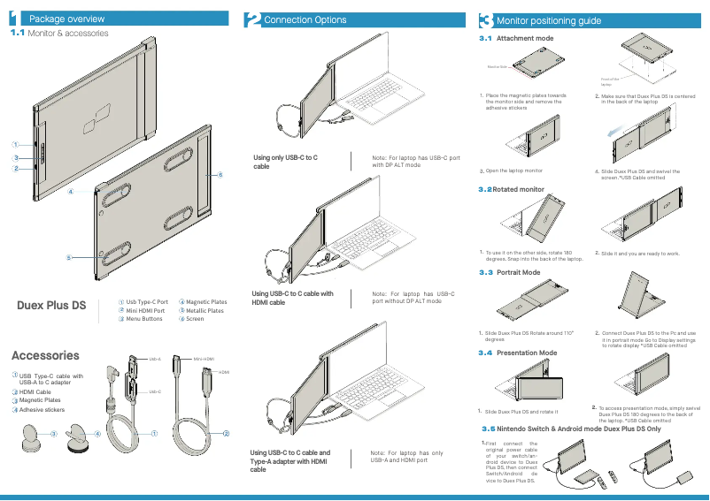 Image de la première page du manuel de l'appareil Duex Plus DS