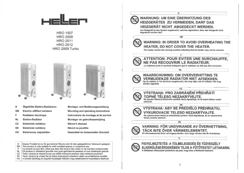 Página 1 del manual Manual de usuario Heller HRO 1507