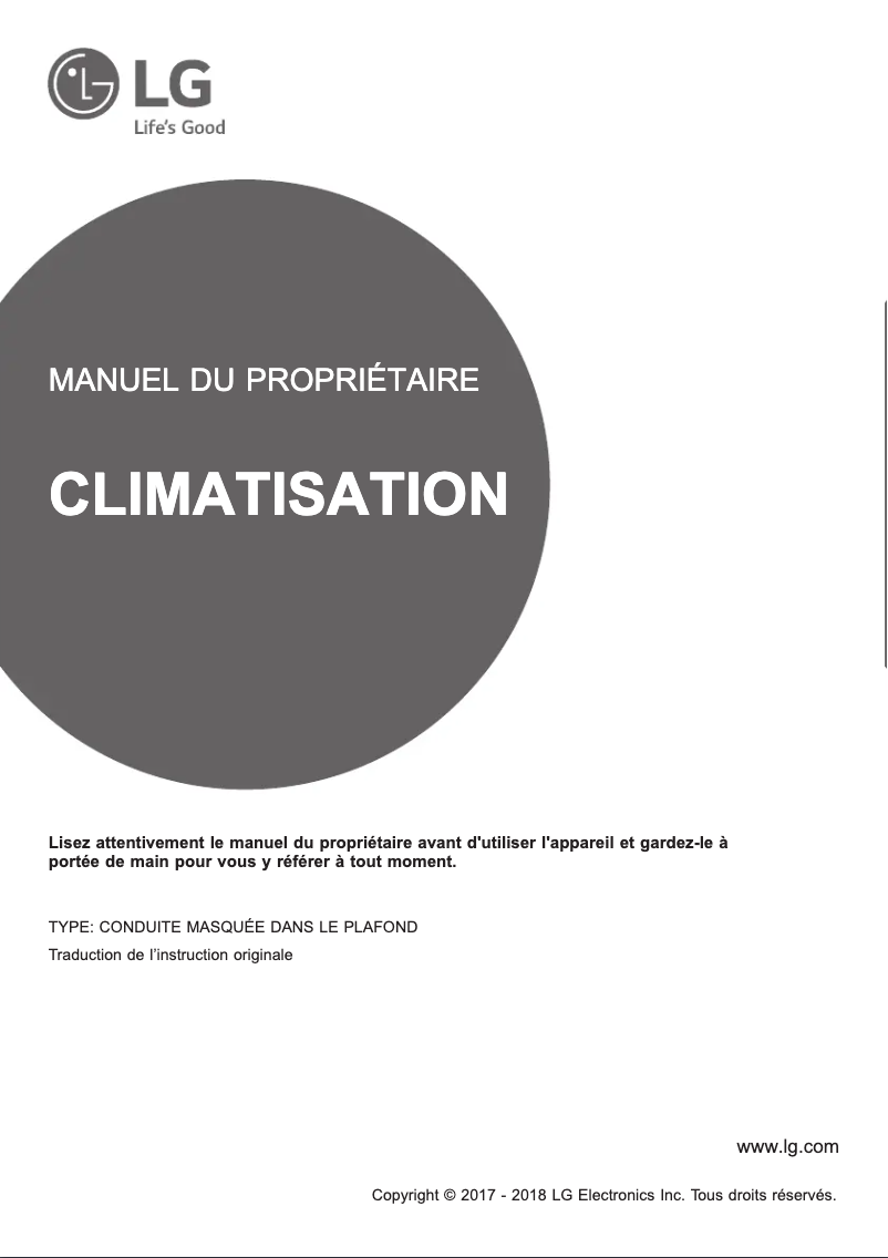 Image de la première page du manuel de l'appareil CB18L