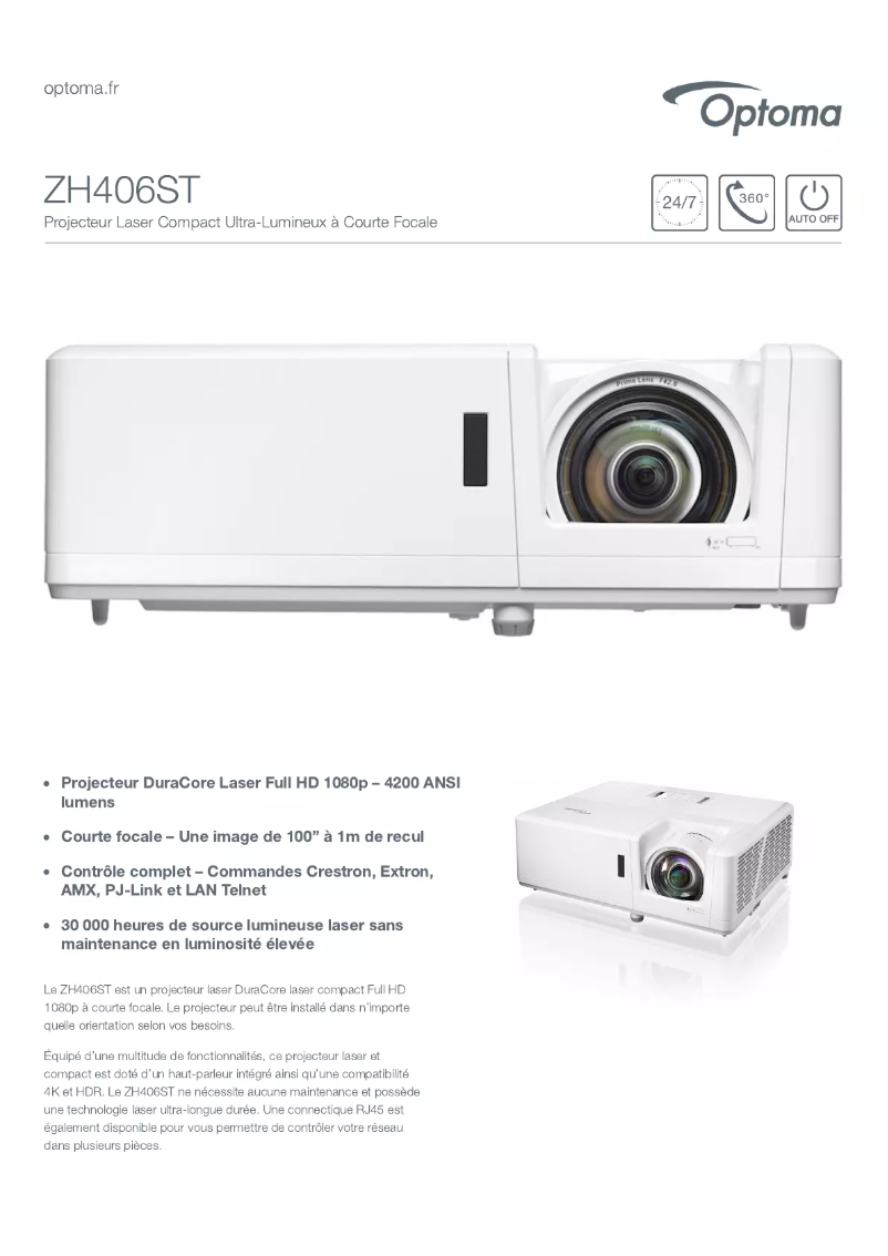 Image de la première page du manuel de l'appareil ZH406ST