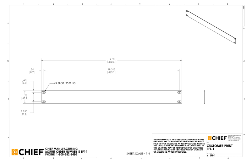 Page 1 de la notice Manuel utilisateur Chief EFT-1