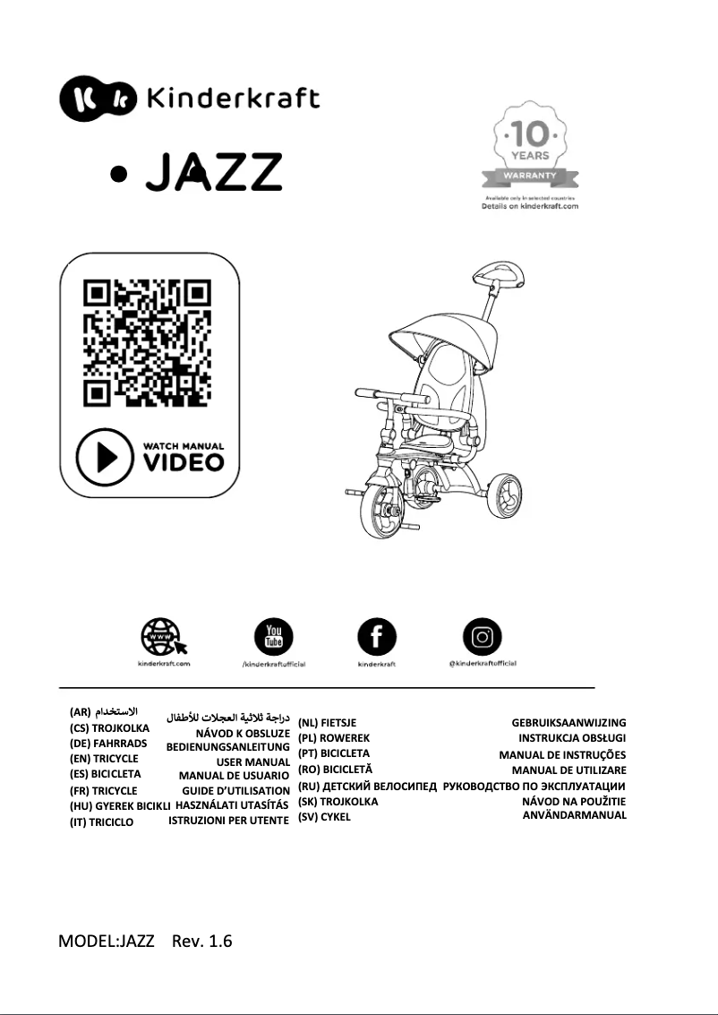 Page n°1 - Manuel utilisateur Kindercraft JAZZ