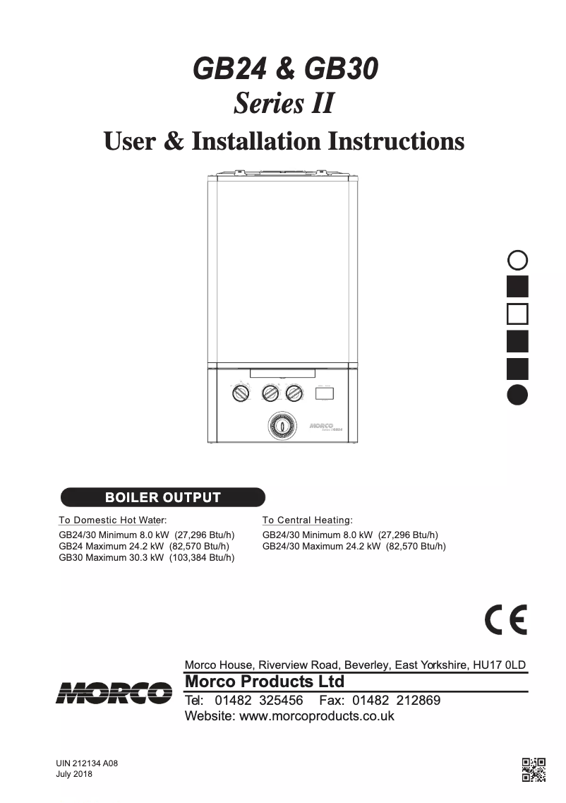 Image de la première page du manuel de l'appareil GB30 Series II