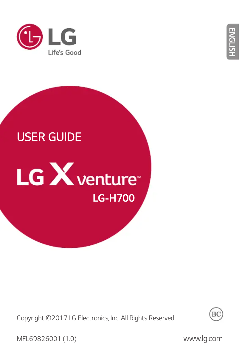 Page n°1 - Manuel utilisateur LG X Venture