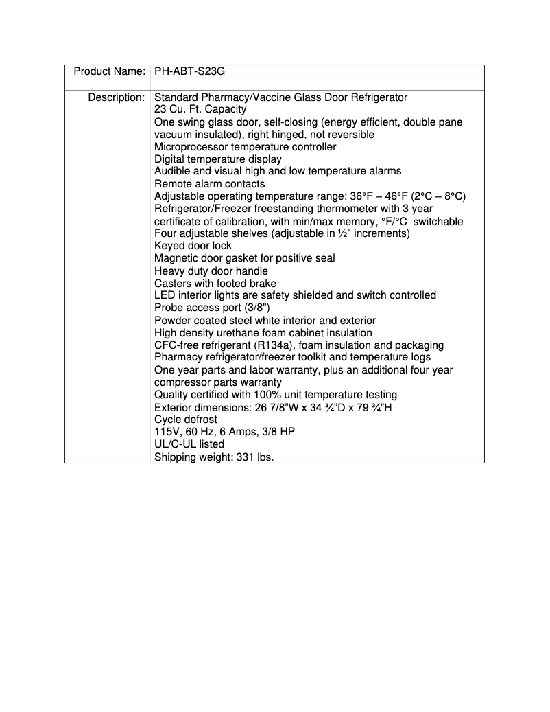 Page 1 de la notice Manuel utilisateur American BioTech Supply PH-ABT-S23G