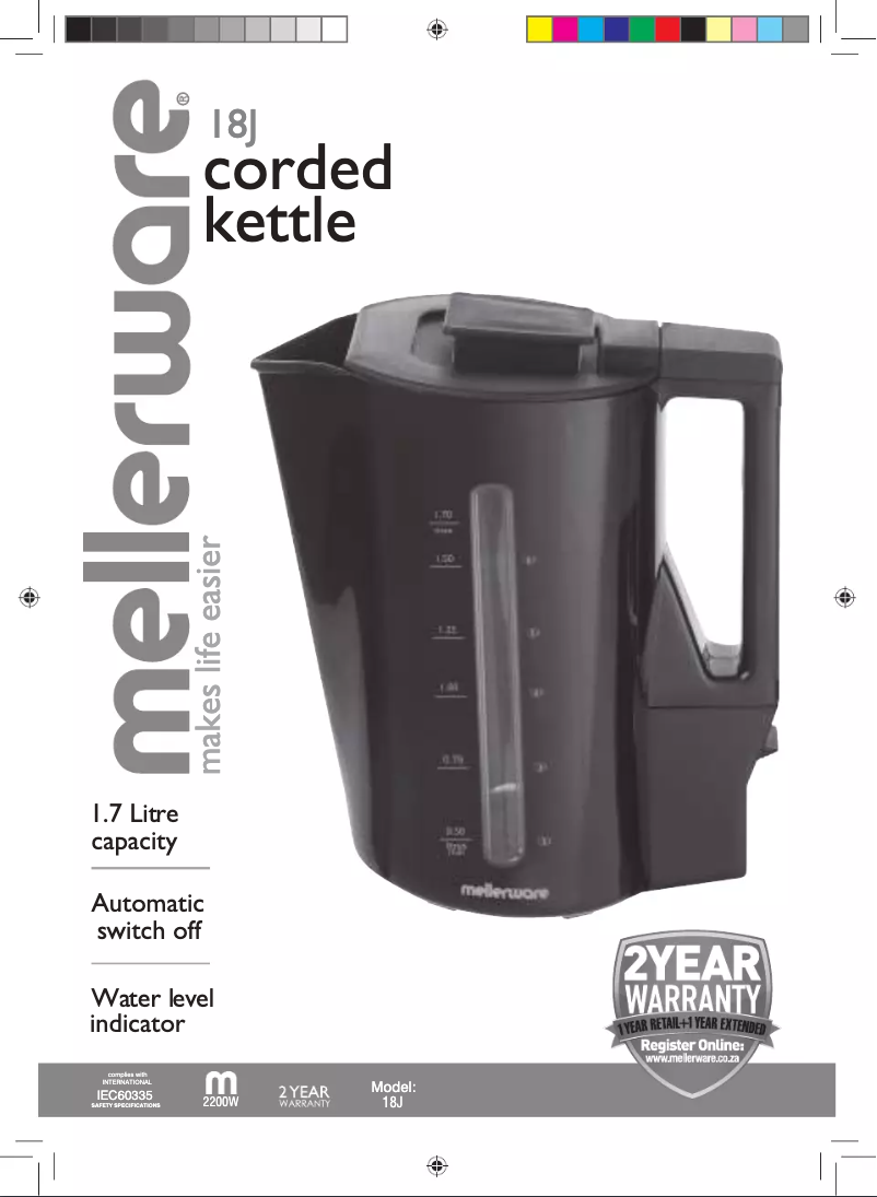 Página 1 del manual Manual de usuario Mellerware 18JBK