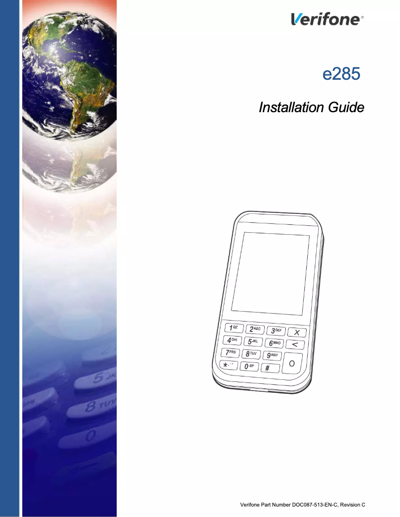 Page n°1 - Manuel utilisateur Verifone e285