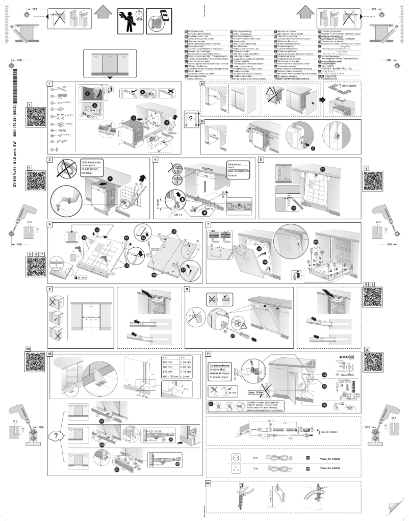Page 1 de la notice Guide d'installation Bosch SMA46MX00E