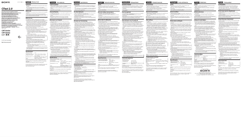 Imagen de la primera página del manual del dispositivo CAT-G64