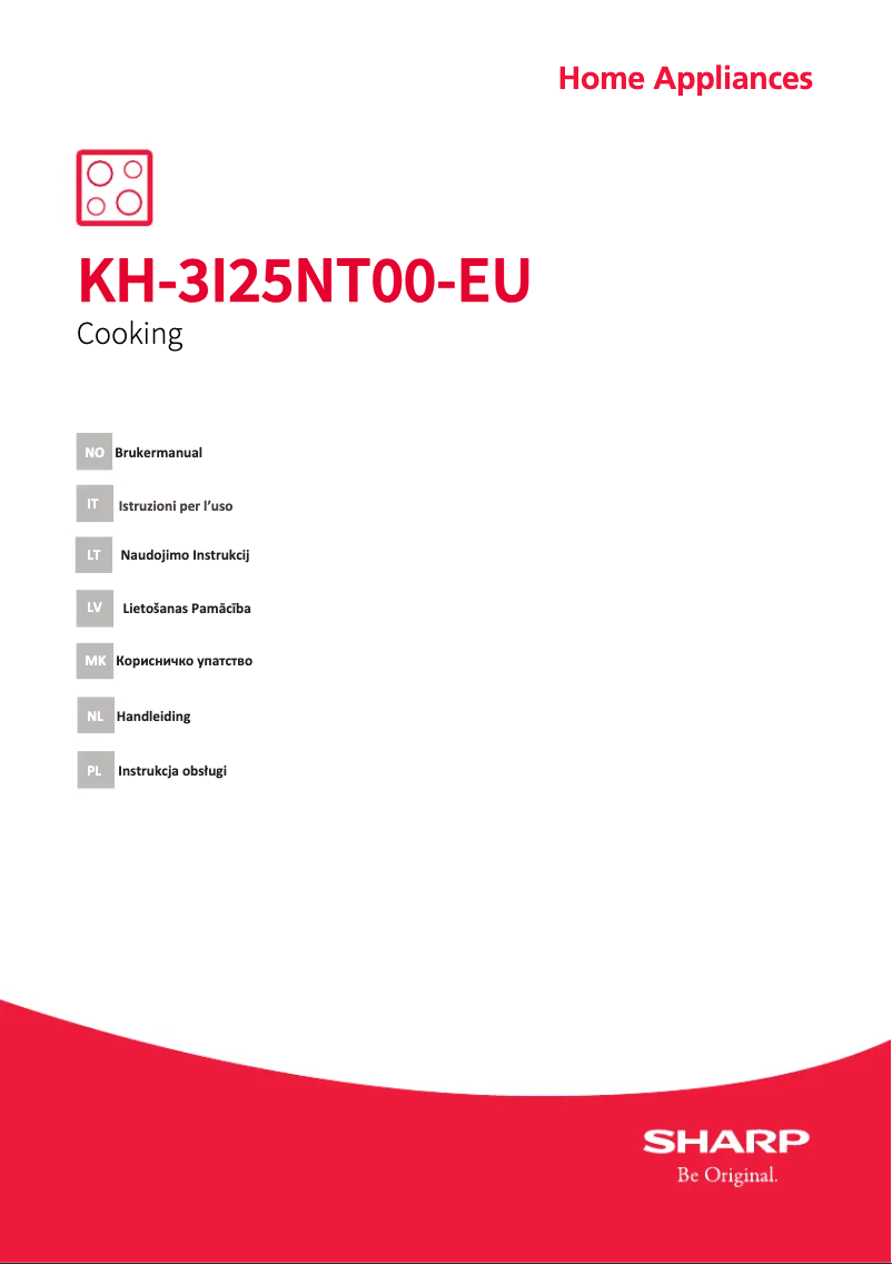 Page n°1 - Manuel utilisateur Sharp KH-3I25NT00-EU