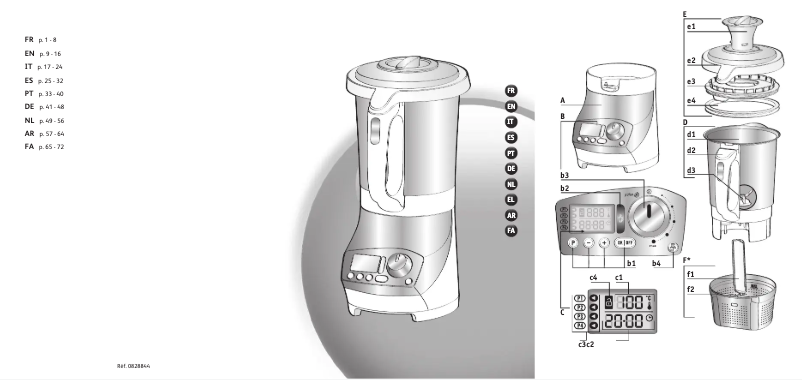 Page 1 de la notice Manuel utilisateur Tefal Soup & Co BL9001