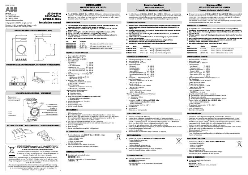 Page 1 de la notice Manuel utilisateur ABB AD1CO-15m