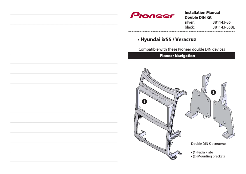 Page n°1 - Manuel utilisateur Pioneer 381143-55BL